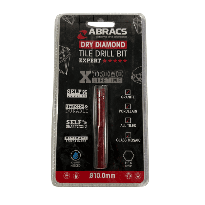 ABRACS DRY DIAMOND TILE DRILL BIT - 10mm (TDB10)