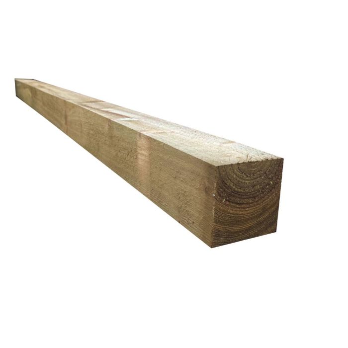 100MM X 100MM X 2.4M POST SAWN TREATED(GREEN)  - FSC Mix 70%