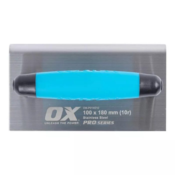 OX PRO MEDIUM EDGING TROWEL 10mm RADIUS 100 x 180mm (P014510)