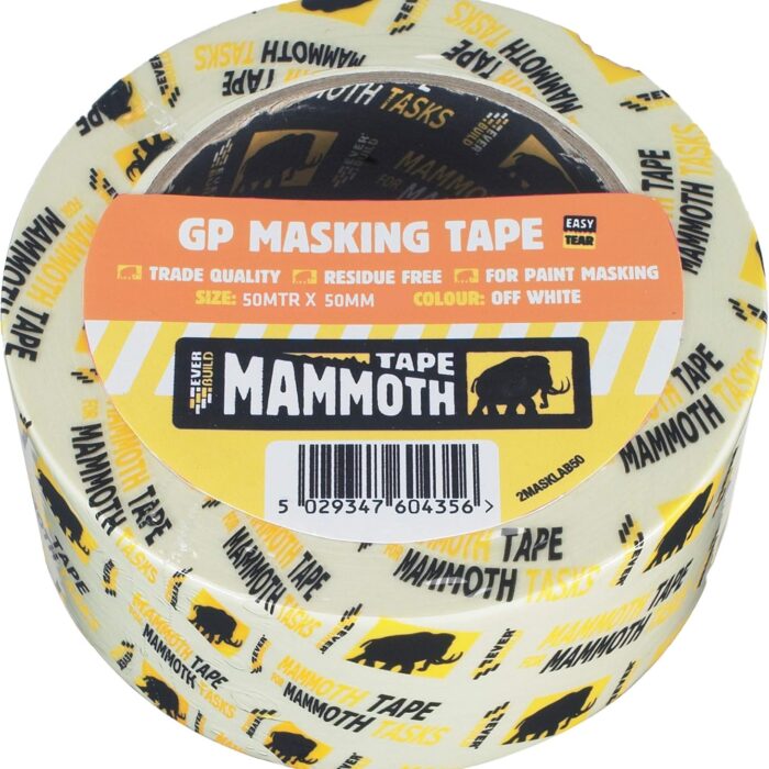 EVERBUILD MAMMOTH GP MASKING TAPE 50mmx50m (487013)