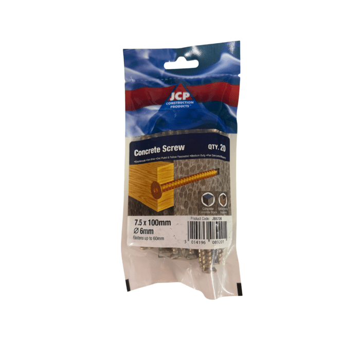 7.5 x 100mm CONCRETE SCREW - BAG 20no -JB8706