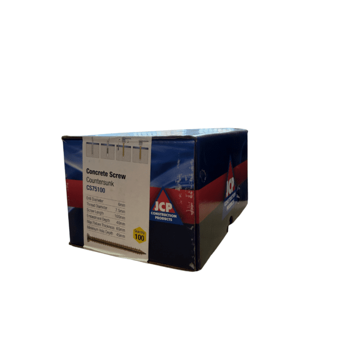 7.5 x 100mm CONCRETE SCREW - BOX 100no - CS75100