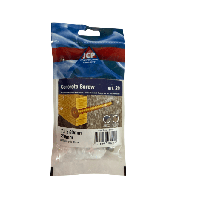 7.5 x 80mm CONCRETE SCREW - BAG 20no -JB8703