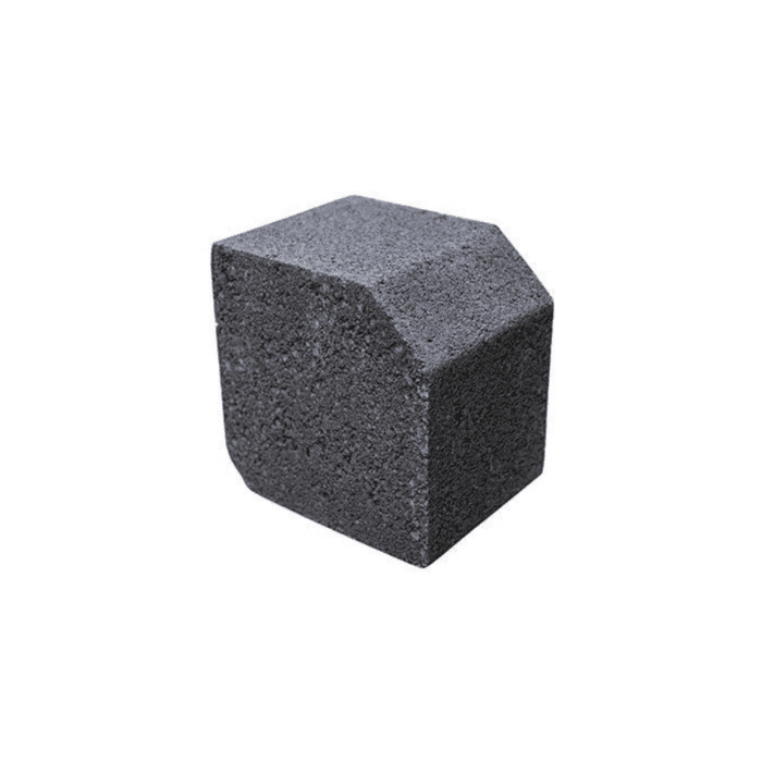 CASTACRETE DRIVEWAY SMALL KERB KS - CARBON BLACK BULL NOSE/HALF BATTER