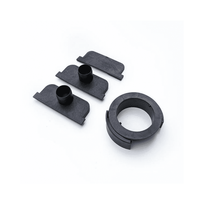 MUFLE ACCESSORY KIT SHALLOW BLACK (2 END CAPS +OUTLET)