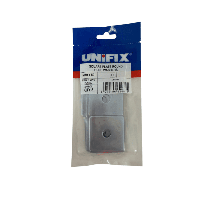 M10 x 50mm SQUARE PLATE WASHER - BAG 8no - UB5300