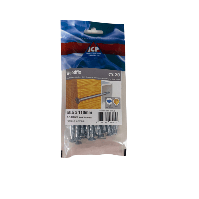 5.5 x 110mm WOODFIX SELF-DRILLING SCREWS BAG 20no - JB8875