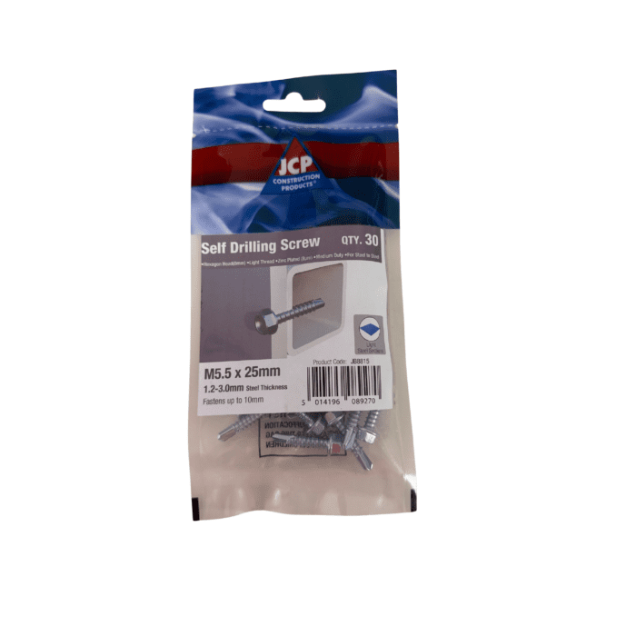 5.5 x 25mm METALFIX SELF DRILLING SCREWS BAG 30no JB8815