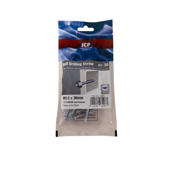 5.5 x 38mm METALFIX SELF DRILLING SCREWS BAG 30no JB8818
