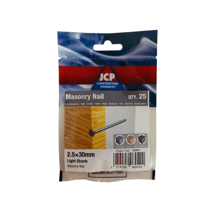 30mm MASONRY NAILS - BAG 25no - JB8903