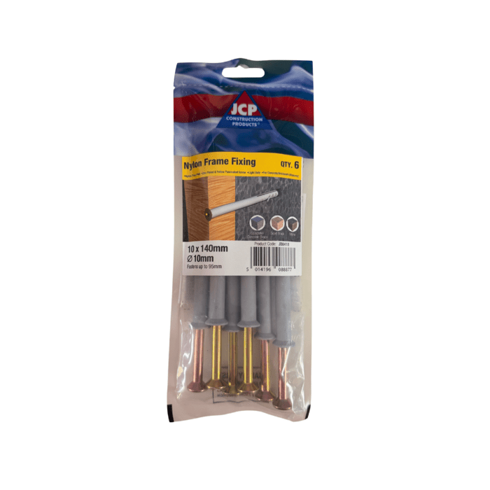 10 x 140mm NYLON FRAME FIXING ZYP BAG  6no - JB8418