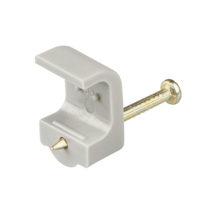 1-1.5mm TWIN & EARTH CABLE CLIPS GREY BOX 100no - QFC4