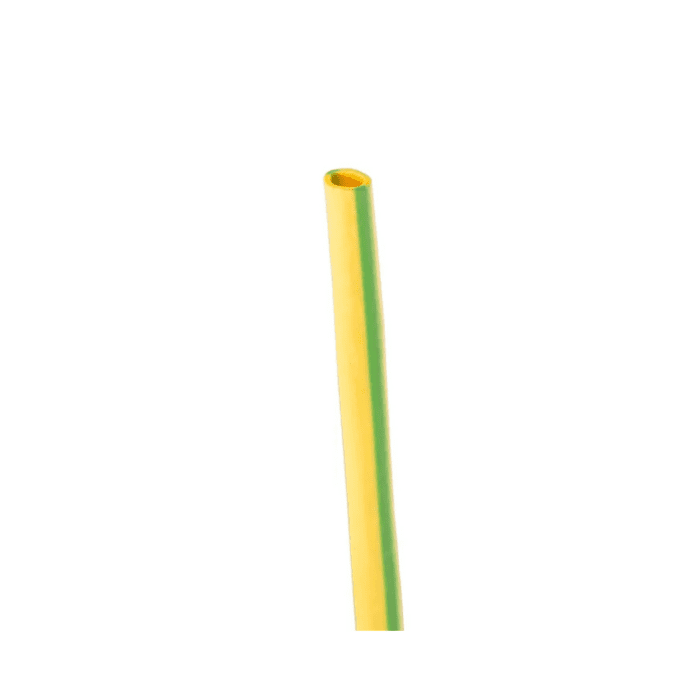 GREEN/YELLOW 4mm EARTH SLEEVING - SOLD PER METRE **NON RETURNABLE** - QES4