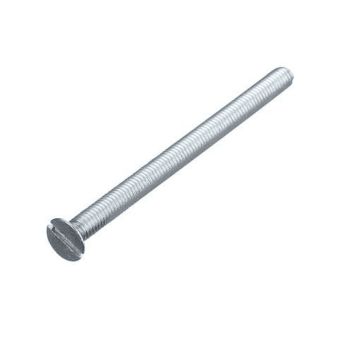 M3.5 x 50mm SLOTTED RAISED COUNTERSUNK BZP MACHINE SCREWS (PRICE PER 1no) - QRCSM35x5