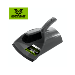 BUFFALO JUMBO PLASTIC DUSTPAN & BRUSH SET - 2410